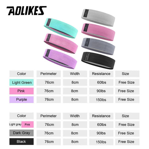 AOLIKES Fitness Rubber Band Elastic Yoga Resistance Bands