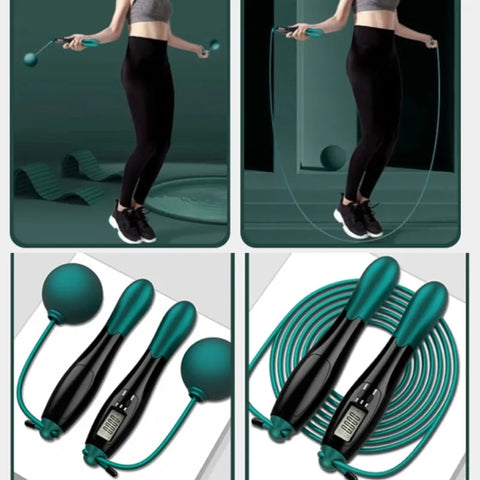 Wireless Jump Rope,Weighted Skipping Rope With Calorie Counter